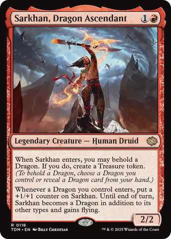Image for Sarkhan, Dragon Ascendant (118) (Tarkir: Dragonstorm) - Magic: The Gathering
