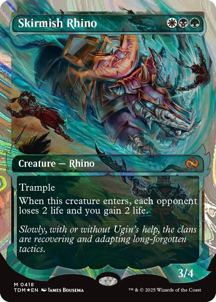 Image for Skirmish Rhino (Showcase) (Halo Foil) (418) (Tarkir: Dragonstorm) - Magic: The Gathering