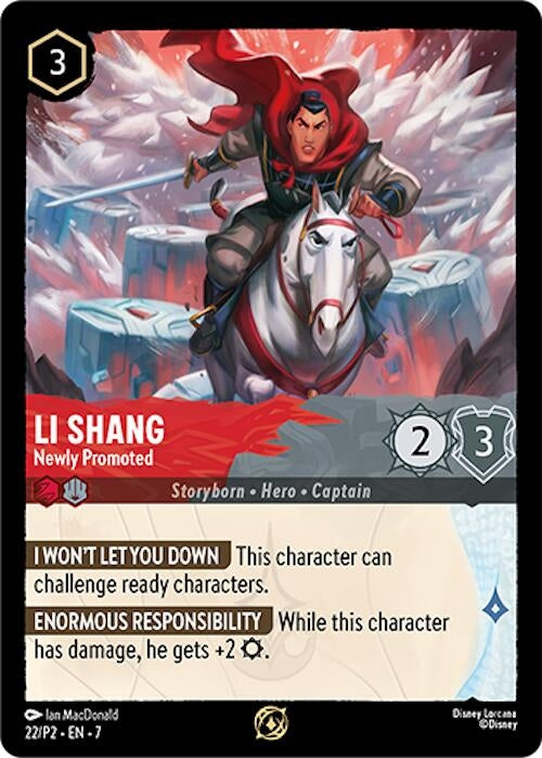 Li Shang - Newly Promoted (22) [Disney Lorcana Promo Cards]