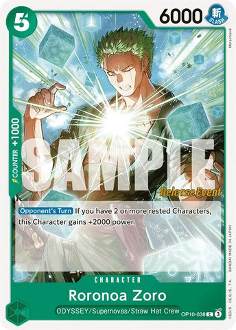 Roronoa Zoro (038) (OP10-038) [Royal Blood Release Event Cards]