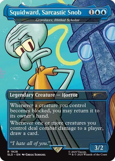 Image for Squidward, Sarcastic Snob - Grazilaxx, Illithid Scholar (1928) (Secret Lair Drop Series) - Magic: The Gathering