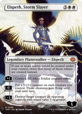 Image for Elspeth, Storm Slayer (Borderless) (398) [Tarkir: Dragonstorm] - Magic: The Gathering
