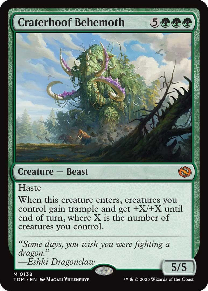 Image for Craterhoof Behemoth (138) (Tarkir: Dragonstorm) - Magic: The Gathering