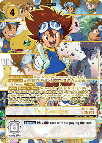 Image for Tai Kamiya (Rare Pull) (BT21-102 SEC) (World Convergence) - Digimon Card Game