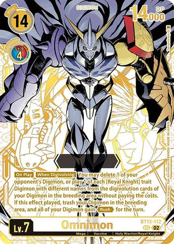 Image for Omnimon (Serial Numbered) (BT13-112 SEC) (World Convergence) - Digimon Card Game