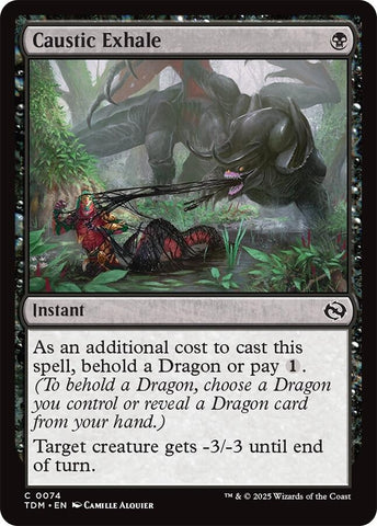 Image for Caustic Exhale (74) (Tarkir: Dragonstorm) - Magic: The Gathering