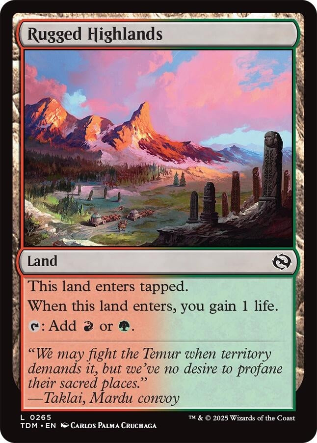 Image for Rugged Highlands (265) (Tarkir: Dragonstorm) - Magic: The Gathering