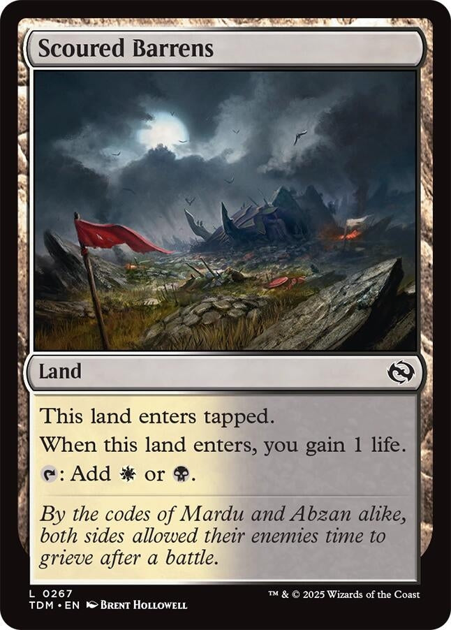 Image for Scoured Barrens (267) (Tarkir: Dragonstorm) - Magic: The Gathering