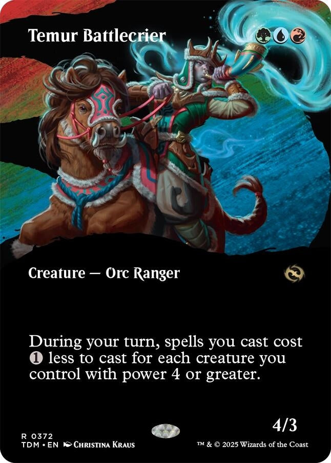 Image for Temur Battlecrier (Borderless) (372) (Tarkir: Dragonstorm) - Magic: The Gathering