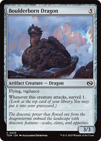 Image for Boulderborn Dragon (239) (Tarkir: Dragonstorm) - Magic: The Gathering