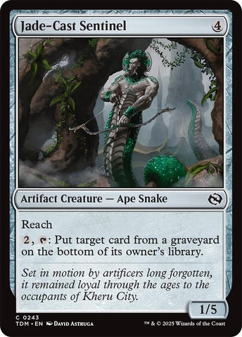 Image for Jade-Cast Sentinel (243) (Tarkir: Dragonstorm) - Magic: The Gathering