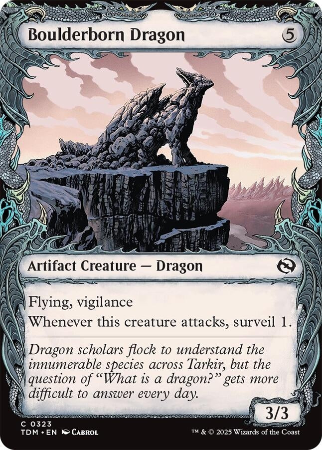 Image for Boulderborn Dragon (Showcase) (323) (Tarkir: Dragonstorm) - Magic: The Gathering