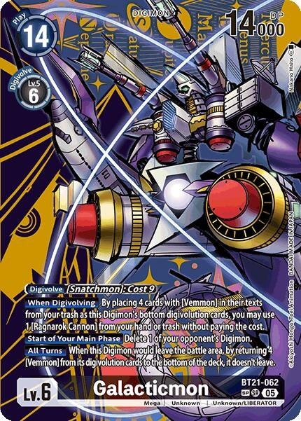 Image for Galacticmon (SP) (BT21-062 SR) (World Convergence) - Digimon Card Game
