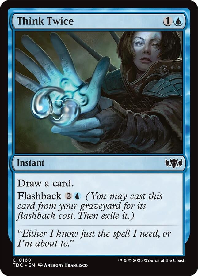 Image for Think Twice (168) (Commander: Tarkir: Dragonstorm) - Magic: The Gathering