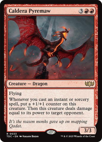 Image for Caldera Pyremaw (33) (Commander: Tarkir: Dragonstorm) - Magic: The Gathering