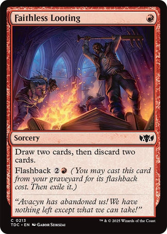 Image for Faithless Looting (213) (Commander: Tarkir: Dragonstorm) - Magic: The Gathering