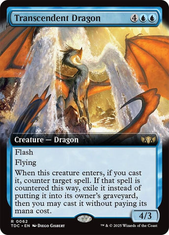 Image for Transcendent Dragon (Extended Art) (62) (Commander: Tarkir: Dragonstorm) - Magic: The Gathering
