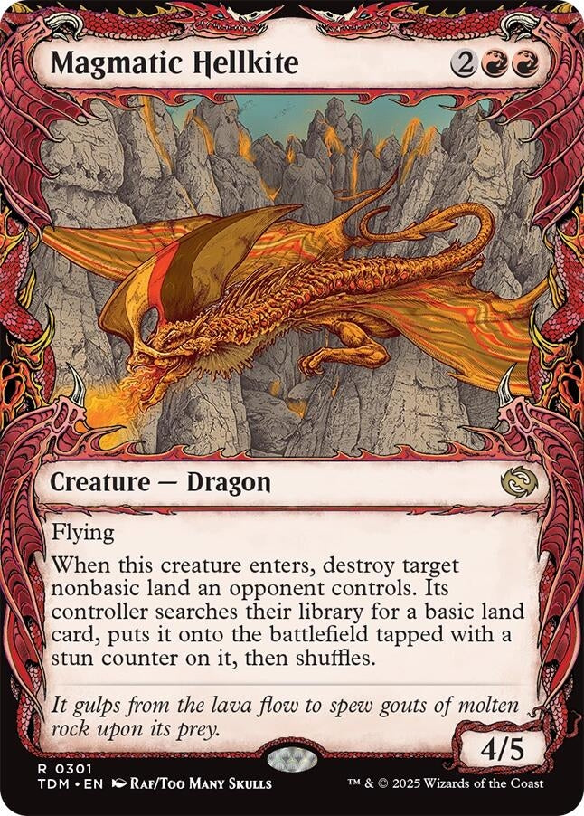 Image for Magmatic Hellkite (Showcase) (301) (Tarkir: Dragonstorm) - Magic: The Gathering
