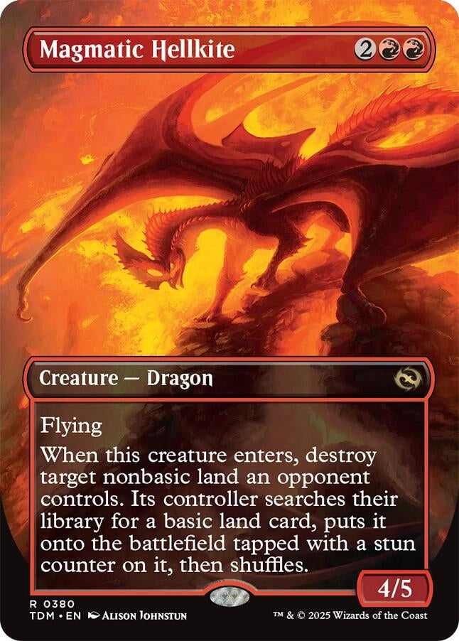 Image for Magmatic Hellkite (Borderless) (380) (Tarkir: Dragonstorm) - Magic: The Gathering