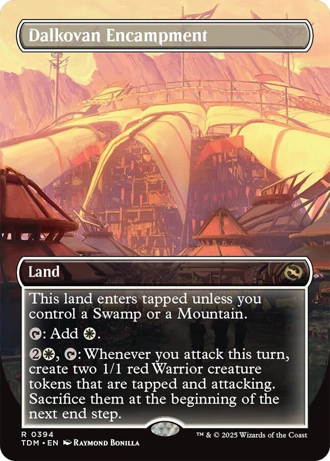 Image for Dalkovan Encampment (Borderless) (394) (Tarkir: Dragonstorm) - Magic: The Gathering