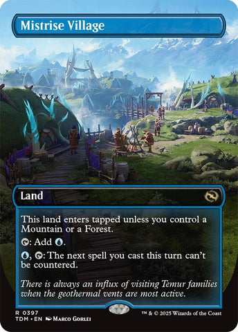 Image for Mistrise Village (Borderless) (397) (Tarkir: Dragonstorm) - Magic: The Gathering