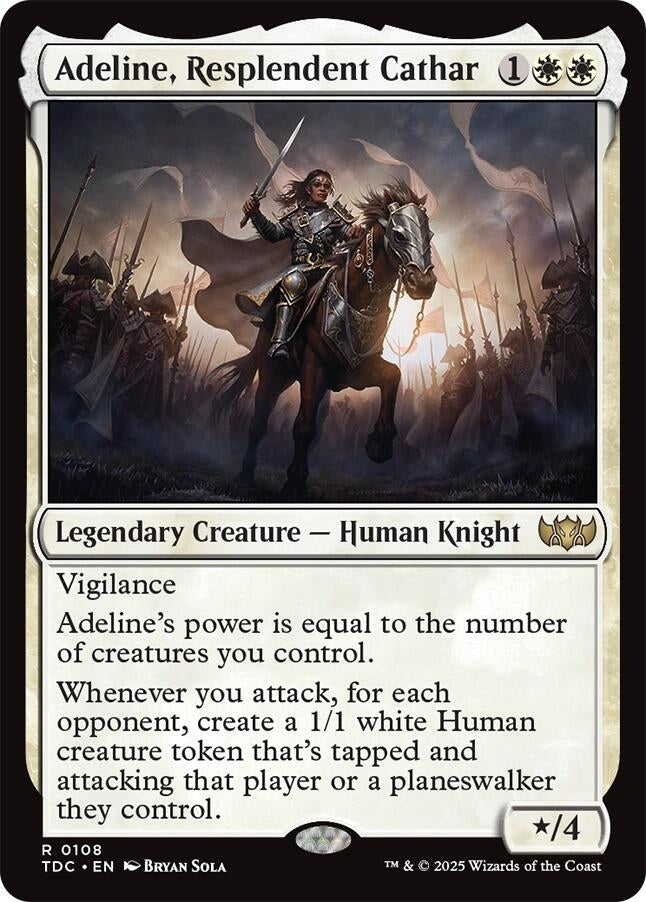 Image for Adeline, Resplendent Cathar (108) [Commander: Tarkir: Dragonstorm] - Magic: The Gathering