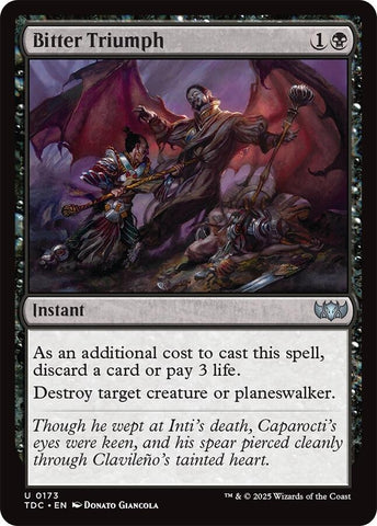 Image for Bitter Triumph (173) (Commander: Tarkir: Dragonstorm) - Magic: The Gathering