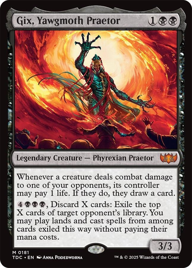 Image for Gix, Yawgmoth Praetor (181) (Commander: Tarkir: Dragonstorm) - Magic: The Gathering
