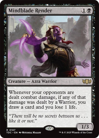 Image for Mindblade Render (187) (Commander: Tarkir: Dragonstorm) - Magic: The Gathering