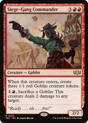 Image for Siege-Gang Commander (232) (Commander: Tarkir: Dragonstorm) - Magic: The Gathering