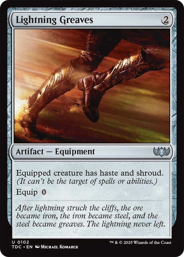 Image for Lightning Greaves (102) (Commander: Tarkir: Dragonstorm) - Magic: The Gathering