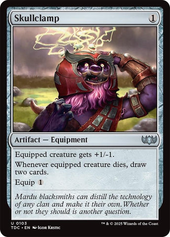Image for Skullclamp (103) (Commander: Tarkir: Dragonstorm) - Magic: The Gathering