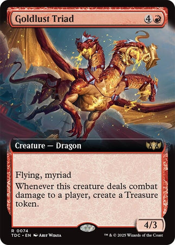 Image for Goldlust Triad (Extended Art) (74) (Commander: Tarkir: Dragonstorm) - Magic: The Gathering