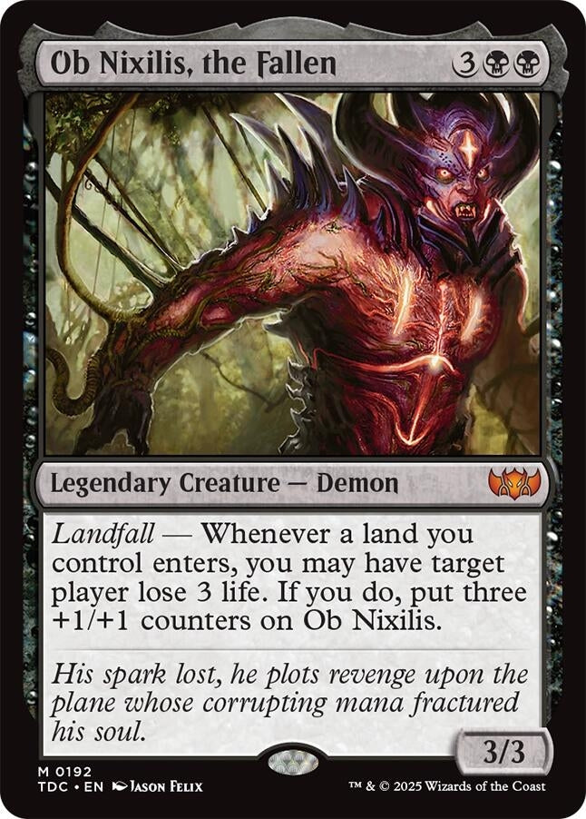 Image for Ob Nixilis, the Fallen (192) (Commander: Tarkir: Dragonstorm) - Magic: The Gathering