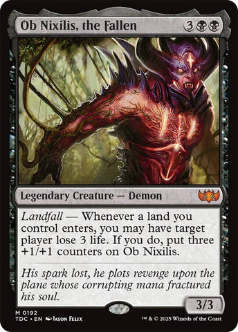 Image for Ob Nixilis, the Fallen (192) (Commander: Tarkir: Dragonstorm) - Magic: The Gathering