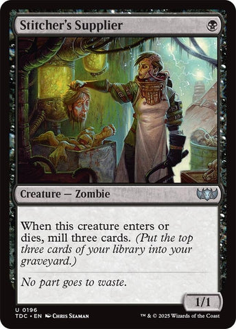 Image for Stitcher's Supplier (196) (Commander: Tarkir: Dragonstorm) - Magic: The Gathering