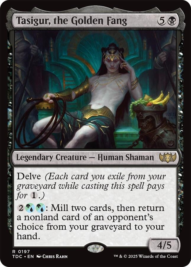 Image for Tasigur, the Golden Fang (197) (Commander: Tarkir: Dragonstorm) - Magic: The Gathering