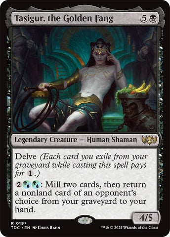 Image for Tasigur, the Golden Fang (197) (Commander: Tarkir: Dragonstorm) - Magic: The Gathering