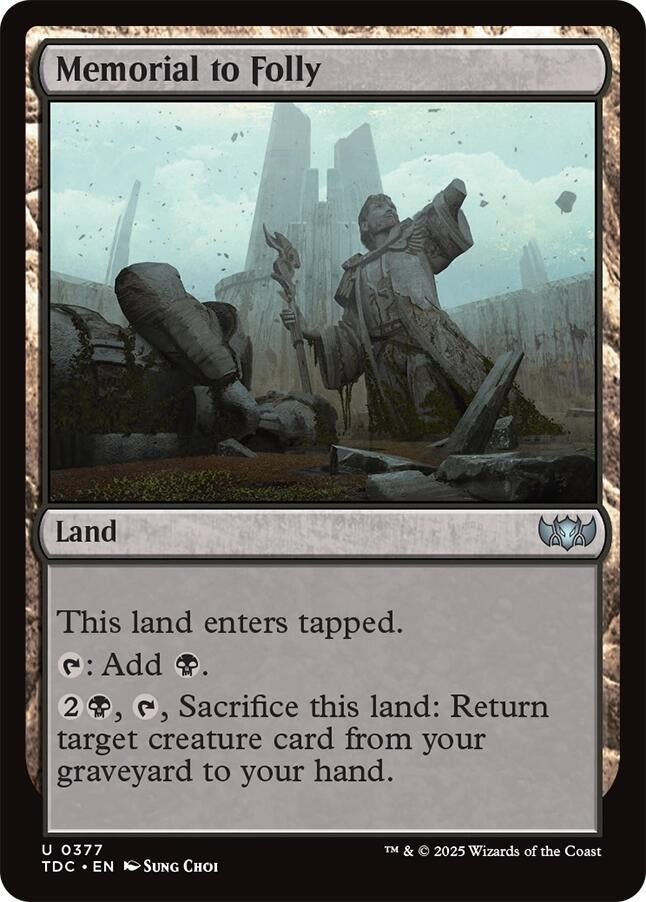 Image for Memorial to Folly (377) (Commander: Tarkir: Dragonstorm) - Magic: The Gathering