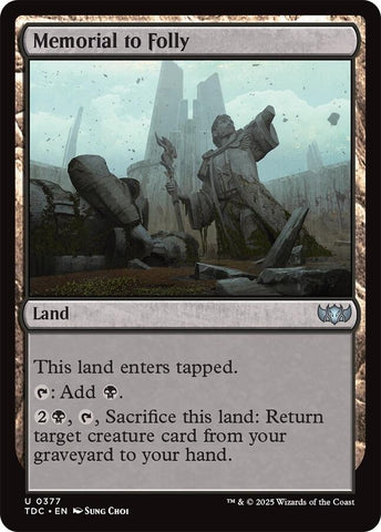 Image for Memorial to Folly (377) (Commander: Tarkir: Dragonstorm) - Magic: The Gathering