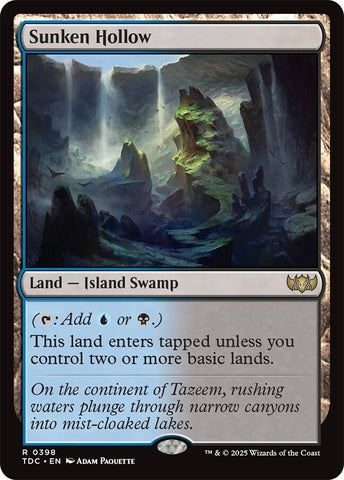 Image for Sunken Hollow (398) (Commander: Tarkir: Dragonstorm) - Magic: The Gathering