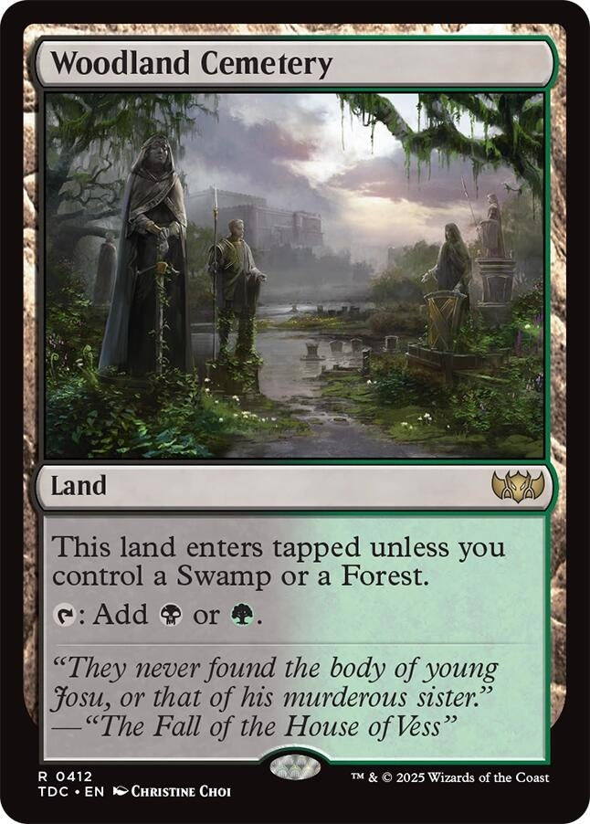 Image for Woodland Cemetery (412) (Commander: Tarkir: Dragonstorm) - Magic: The Gathering