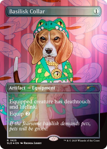 Image for Basilisk Collar (1925) (Rainbow Foil) (1925) (Secret Lair Drop Series) - Magic: The Gathering