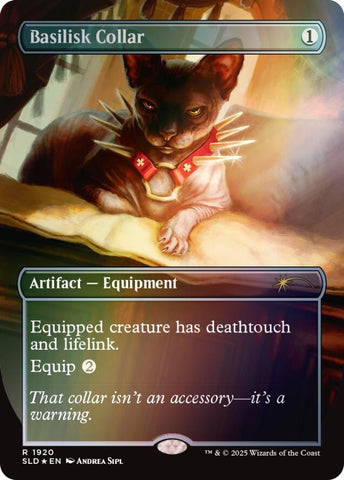 Image for Basilisk Collar (1920) (Rainbow Foil) (1920) (Secret Lair Drop Series) - Magic: The Gathering