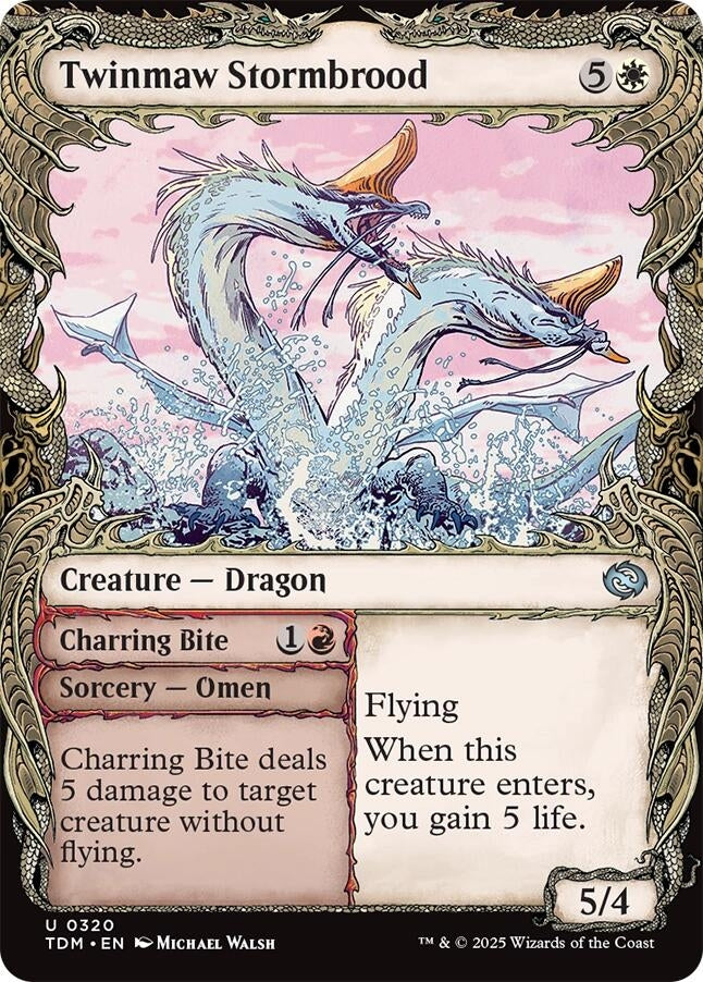 Image for Twinmaw Stormbrood (Showcase) (320) (Tarkir: Dragonstorm) - Magic: The Gathering