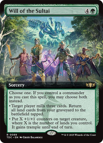 Image for Will of the Sultai (Extended Art) (89) (Commander: Tarkir: Dragonstorm) - Magic: The Gathering