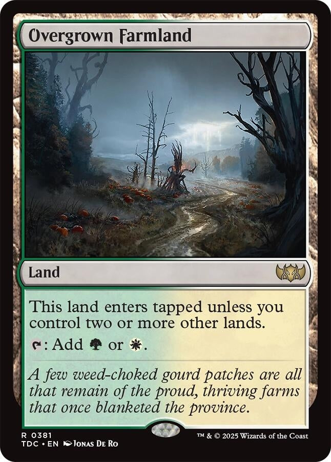 Image for Overgrown Farmland (381) (Commander: Tarkir: Dragonstorm) - Magic: The Gathering