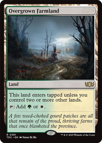 Image for Overgrown Farmland (381) (Commander: Tarkir: Dragonstorm) - Magic: The Gathering