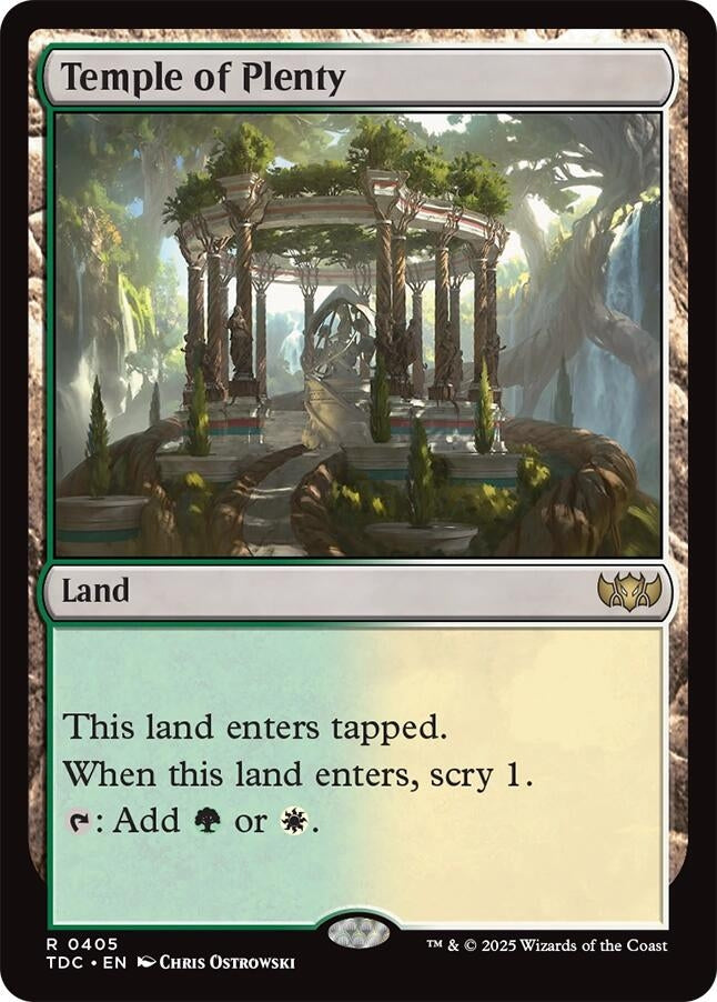 Image for Temple of Plenty (405) (Commander: Tarkir: Dragonstorm) - Magic: The Gathering