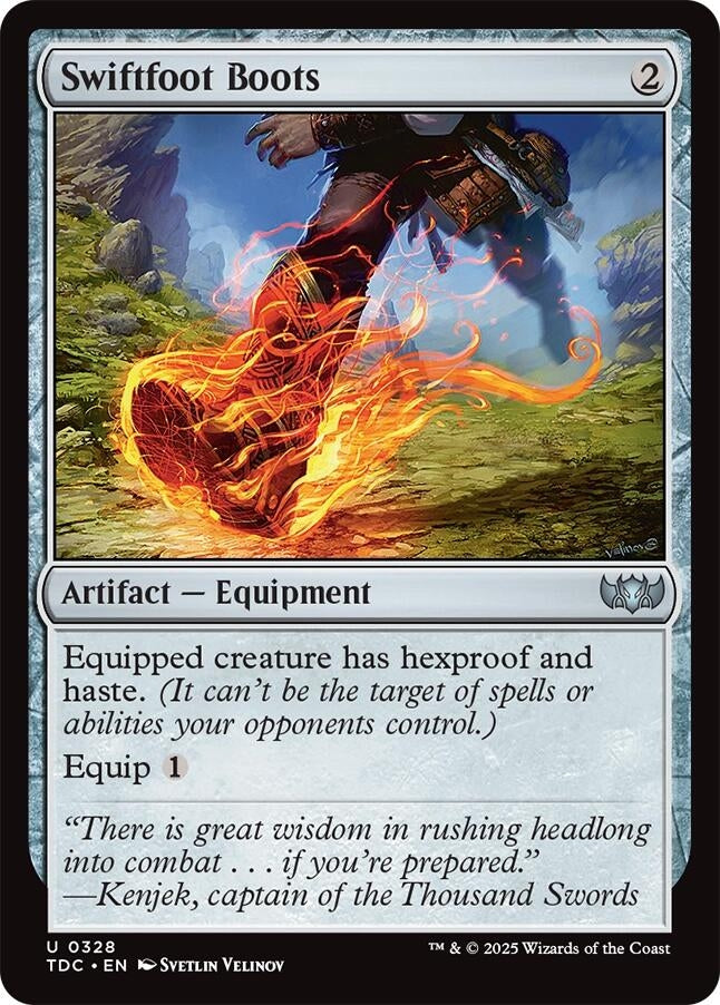 Image for Swiftfoot Boots (328) (Commander: Tarkir: Dragonstorm) - Magic: The Gathering